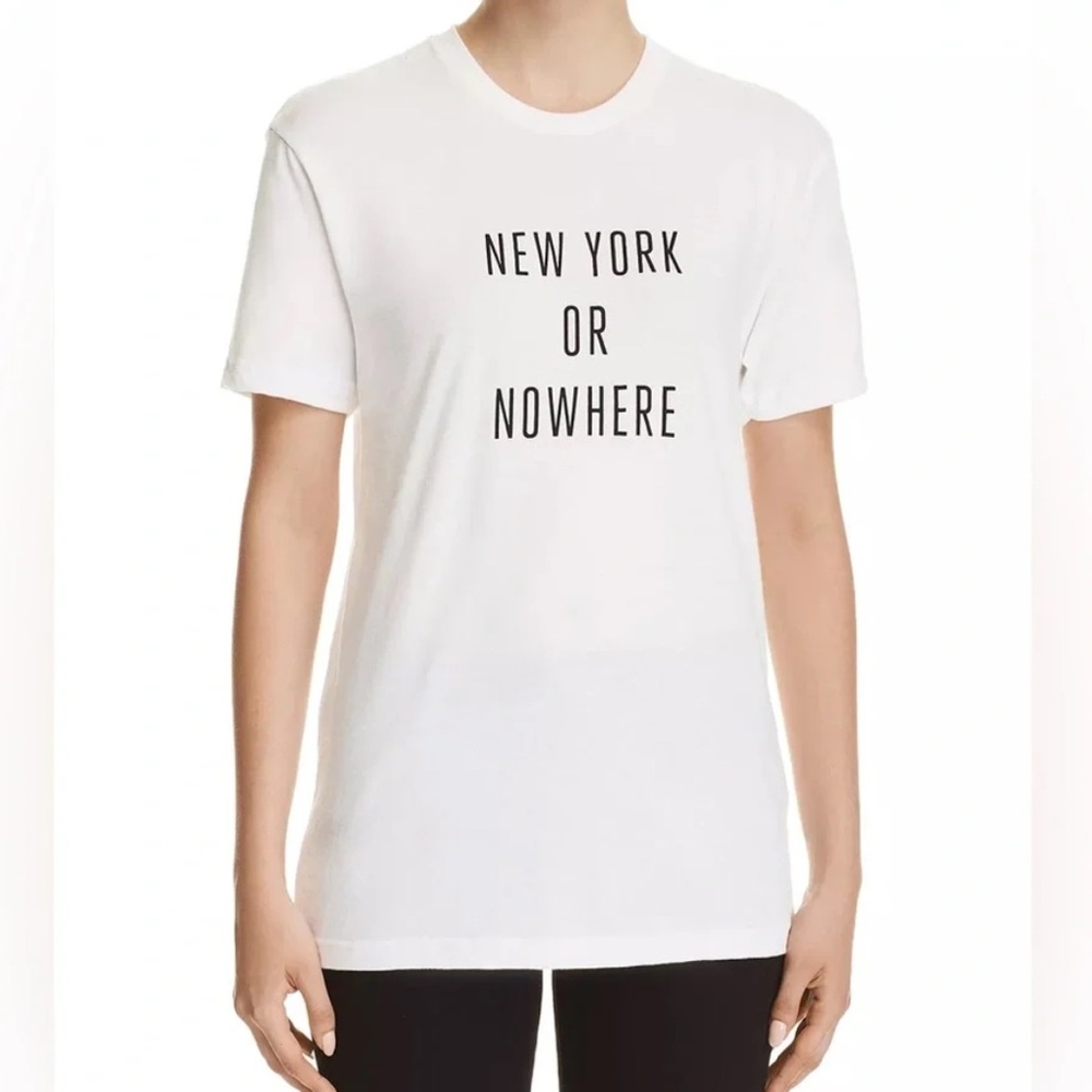 Knowlita New York Or Nowhere Crewneck Short Sleeve White Tee Size XS